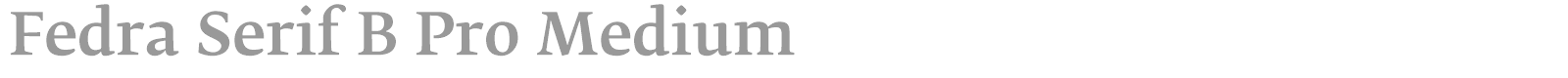 Fedra Serif B Pro font preview
